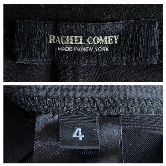 Rachel Comey Pants Straight Leg Knit Black Size 4 High Waist Pockets Classic - Picture 2 of 7